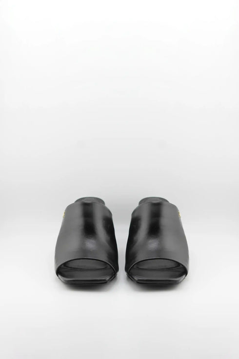 Jorge Bischoff Elegant Leather Block Heel Mules